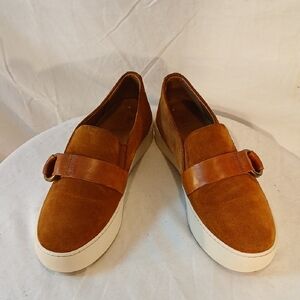 Frye Chestnut Brown Suede Rubber Bottom Loafer